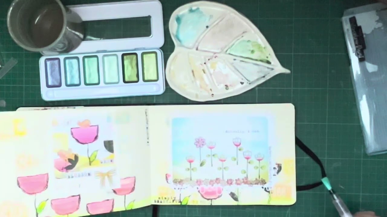 Art journal#32 et test d’aquarelles decotime #5bis