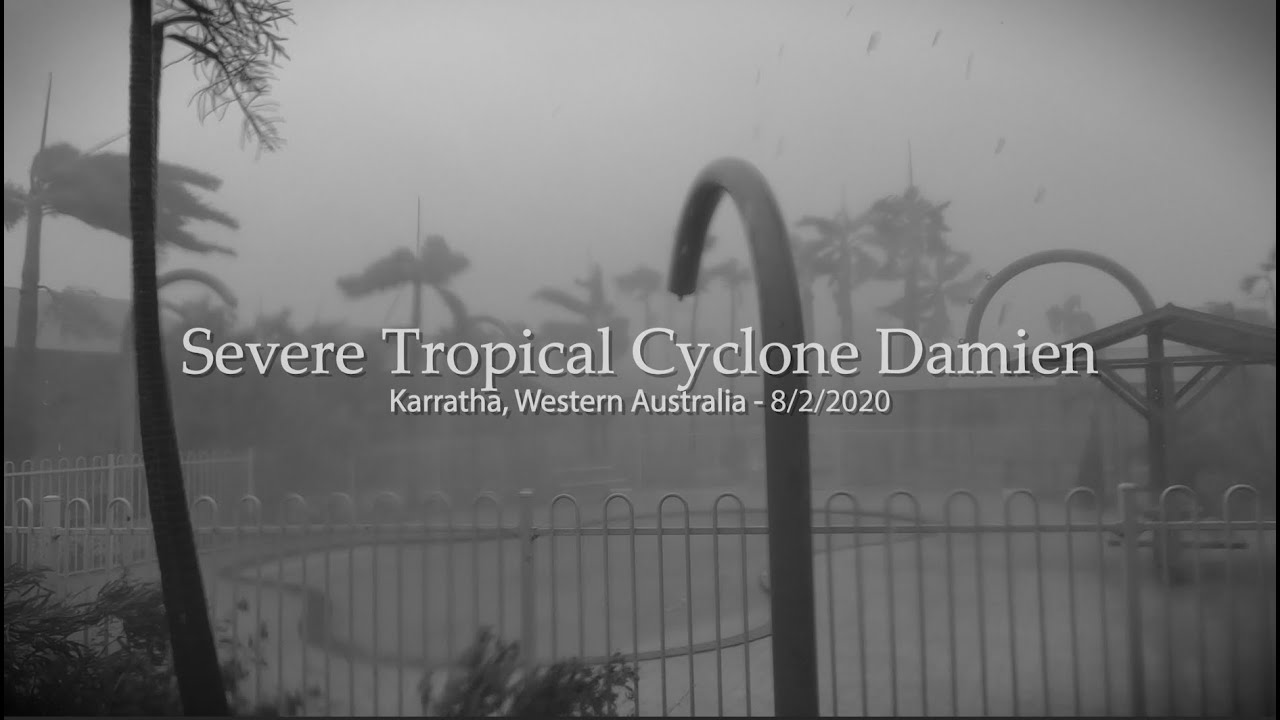Severe Tropical Cyclone DAMIEN - FULL COVERAGE (4K) Karratha WA, Australia 8/2/2020