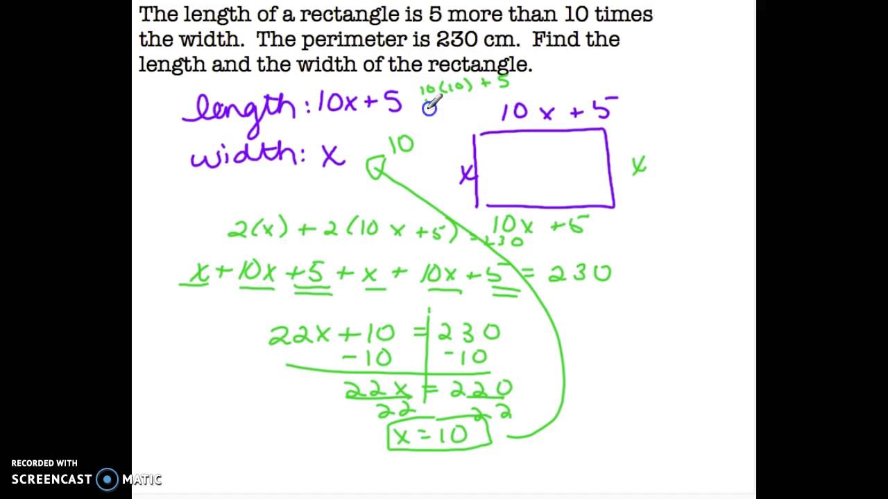 Solving Geometry Word Problems with Equations