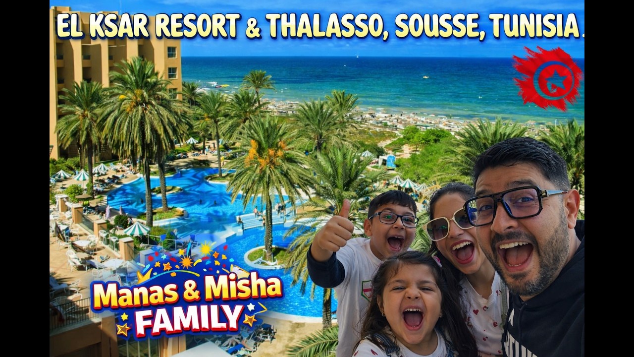 🌴 All-Inclusive Stay at El Kasar Hotel Sousse, Tunisia | 4-Star Beach Resort Tour 🌊