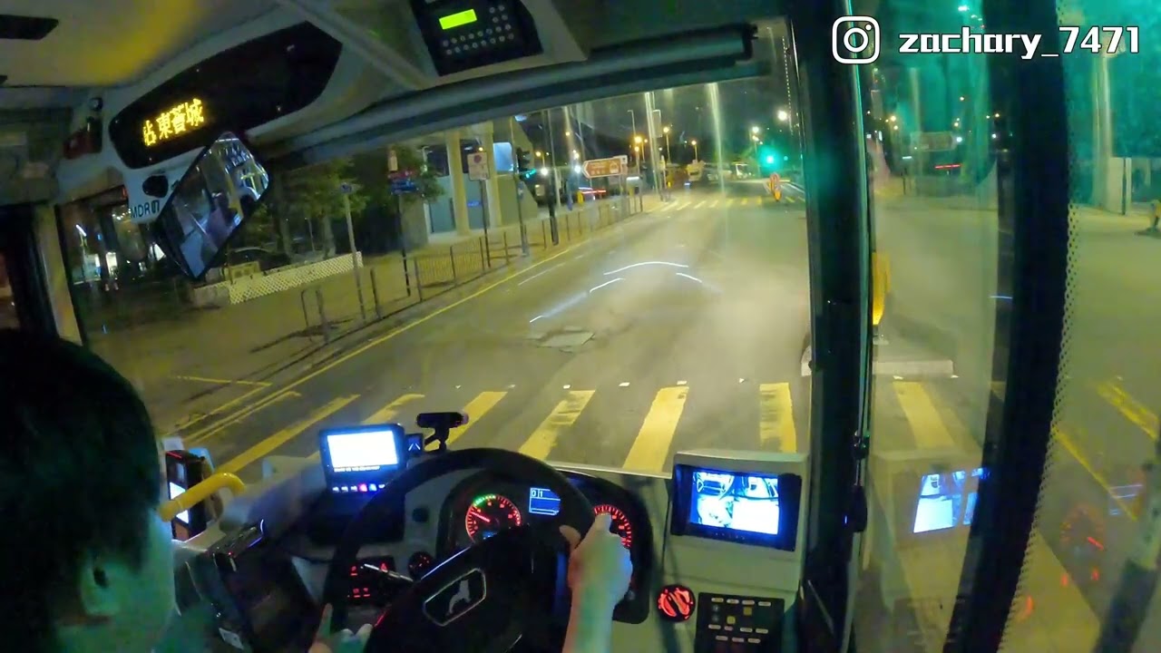 【運転席展望】24 小時路線~ 嶼巴 B6 大橋香港口岸 → 滿東邨 New Lantao Bus B6 Hong Kong-Zhuhai-Macao Bridge → Mun Tung Estate