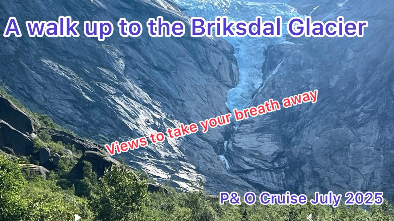 The Briksdal Glacier in Norway like many others is receding up the mountain as the climate warms