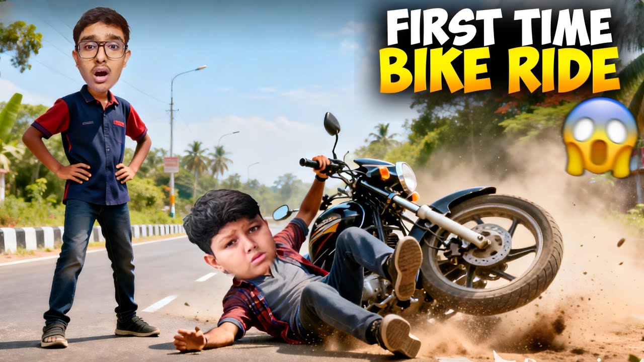 Teaching My Friend Bike Riding for the First Time 😳