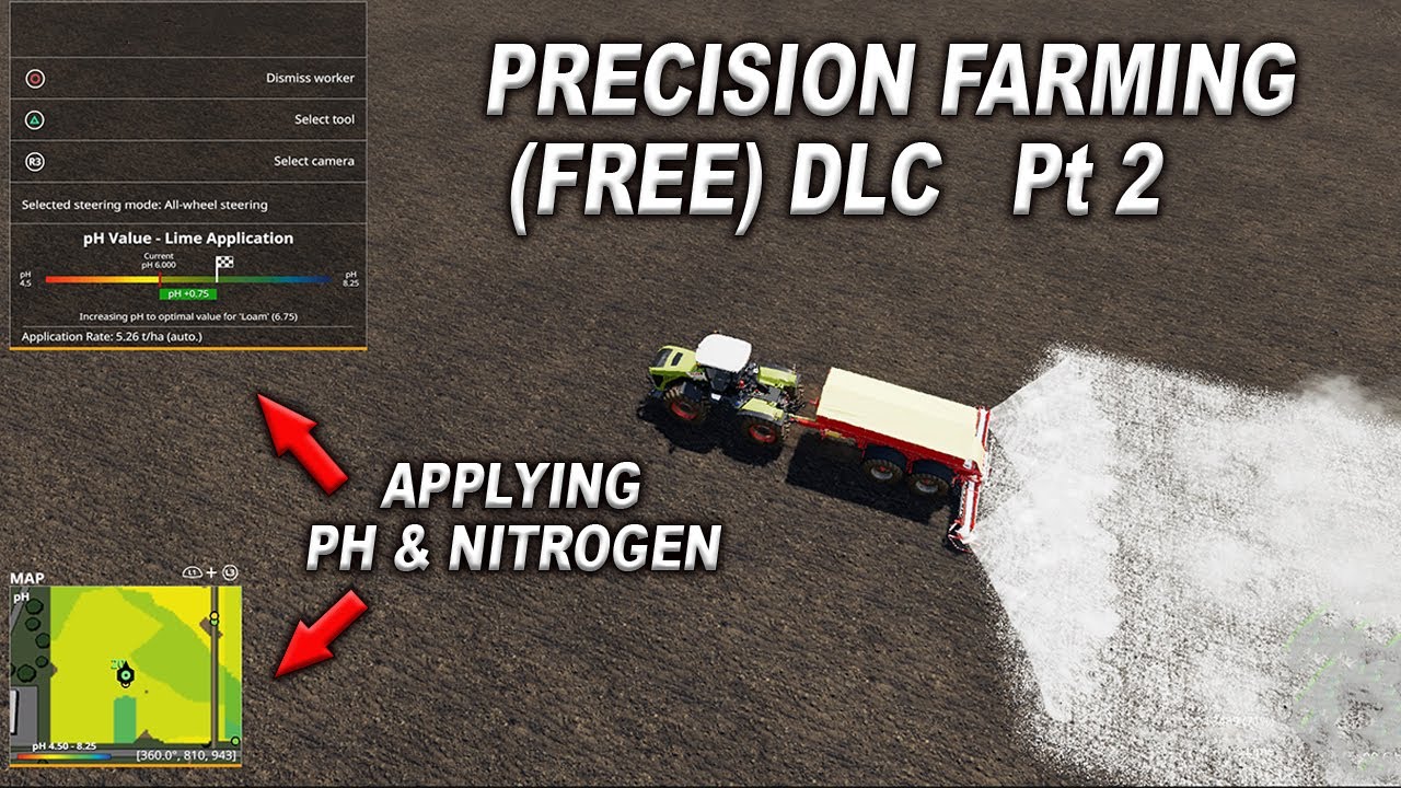 PRECISION FARMING (FREE) DLC | Pt 2 APPLYING PH & NITROGEN | Farming Simulator 19 FS19.