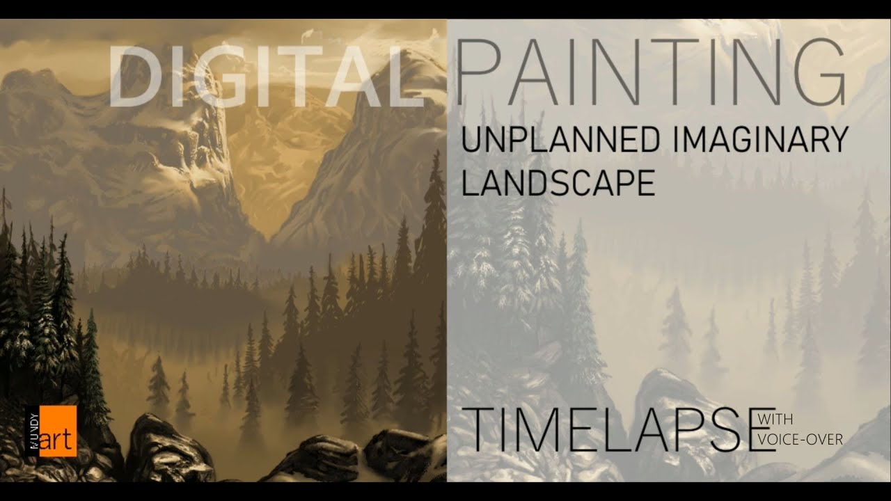 Digital Landscape in Krita