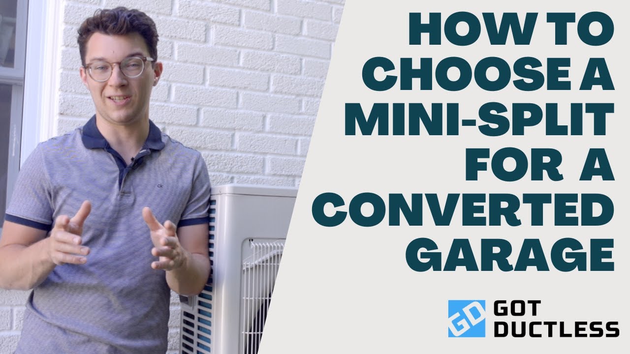 How to Choose a Mini-Split for a Converted Garage. Mitsubishi Ductless Single Zone Solution.