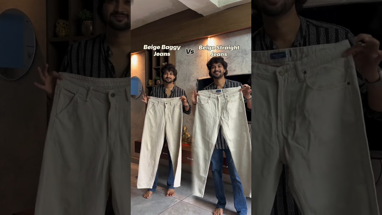 Beige Jean's Vs Baggy Straight Fit Jean's, Which is Best 🤯🔥|Man's Perfact Everywhere #baggyjeans