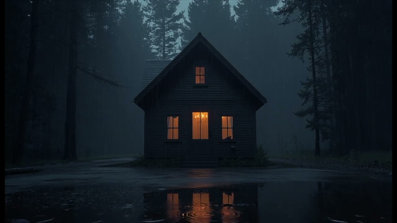Gentle Night Rain Sounds Outside the House 🌧️ Help You Relax, Feel Safe & Fall Asleep Naturally