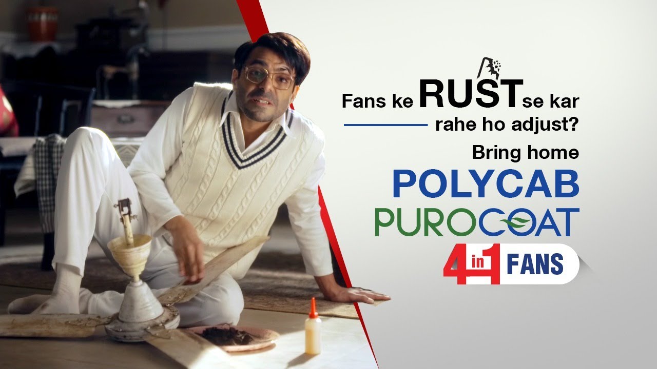 Fans ke rust se kar rahe ho adjust? Buy Polycab Purocoat 4 in 1 fans with Nanova Technology.