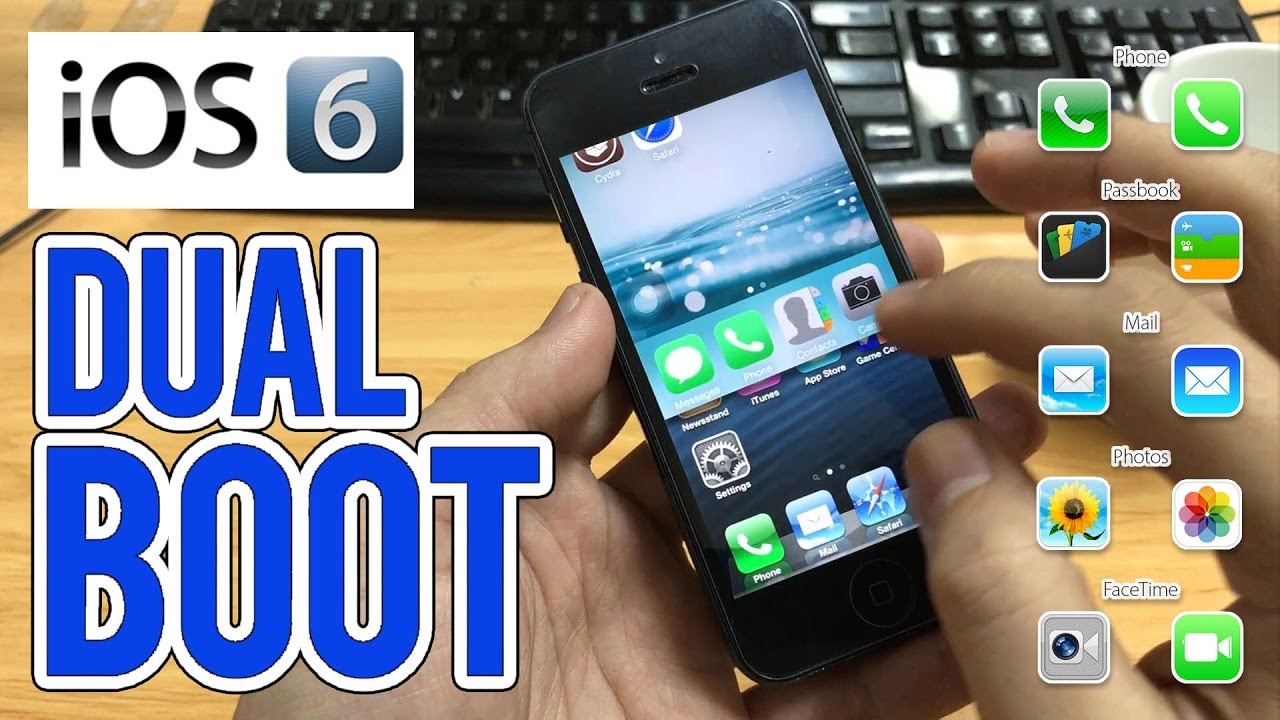 Hướng Dẫn iPhone 5 ios 10.3.4 về ios 8 rồi DualBoot về ios 6