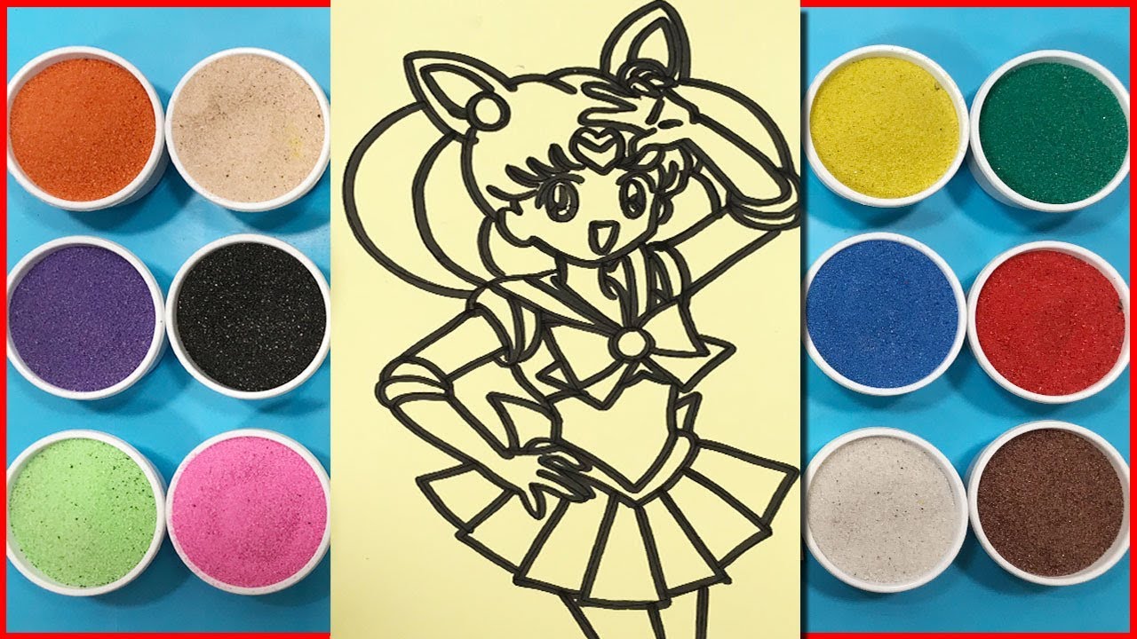 Đồ chơi trẻ em TÔ TRANH CÁT THỦY THỦ MẶT TRĂNG - Sailor Moon Sand Painting Toy For Kids (Chim Xinh)