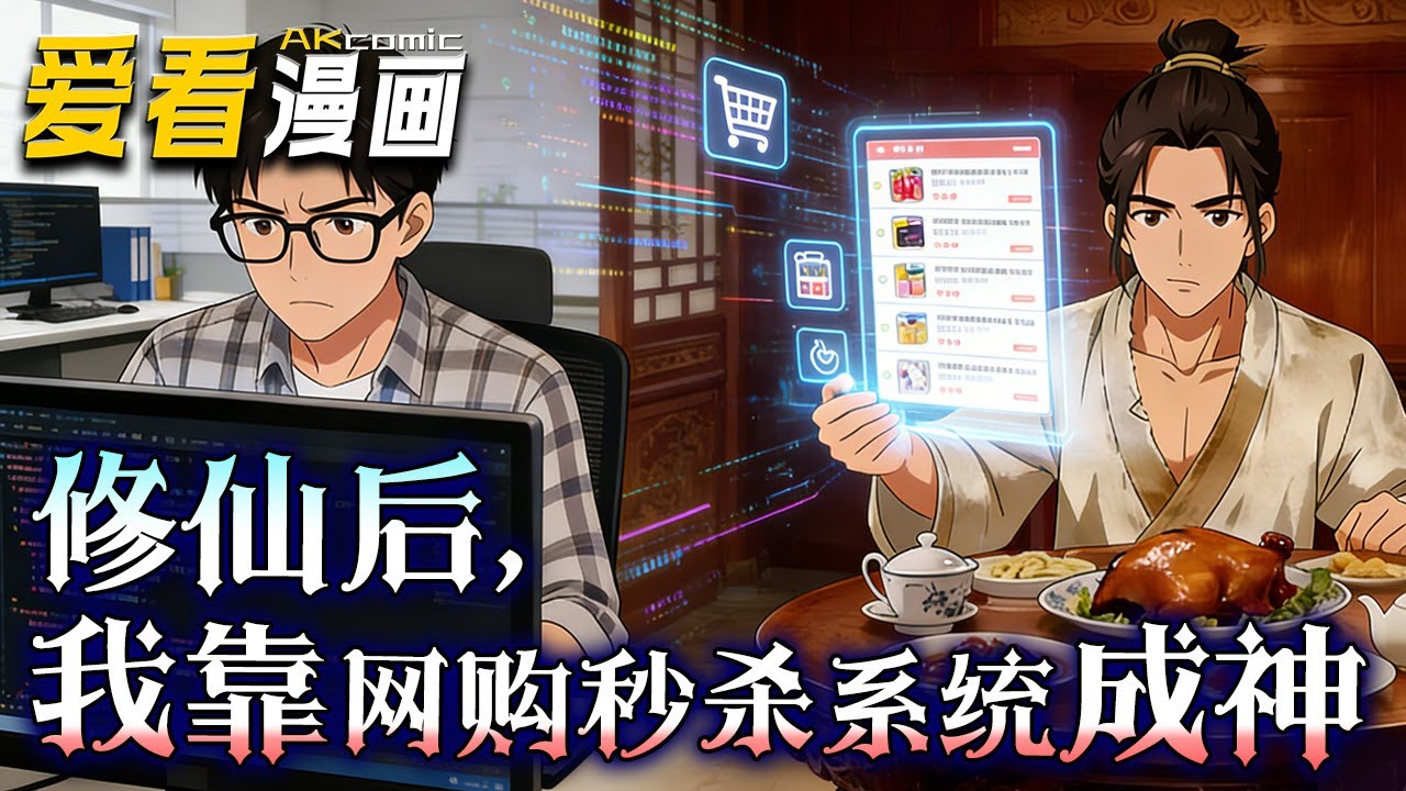 《修仙后，我靠网购秒杀系统成神》【漫剧最新合集】│  林离只是一个普通的it男，结果穿书成一个毫无灵根的废材炮灰，所幸无意中得到了一个网购系统...#逆袭 #動漫 #爱看漫画 #玄幻