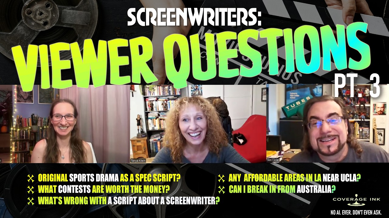 #screenwriting Viewer Questions Pt. 3! The Best CONTESTS - Australia - Sports - Moving to LA + MORE