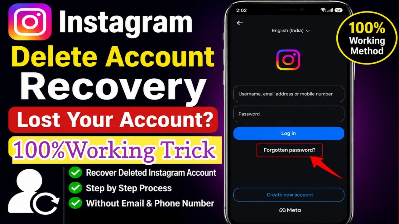 Get back deleted instagram account | Get back deleted instagram id 2026