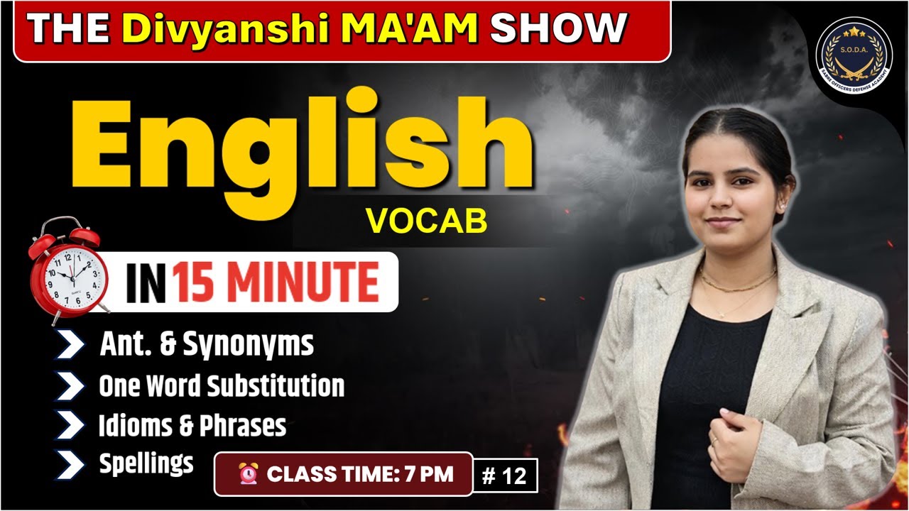English Vocabulary कैसे सुधारें? | Day 12 | Divyanshi Ma’am Show 🚀 | Vocabulary for All Exams