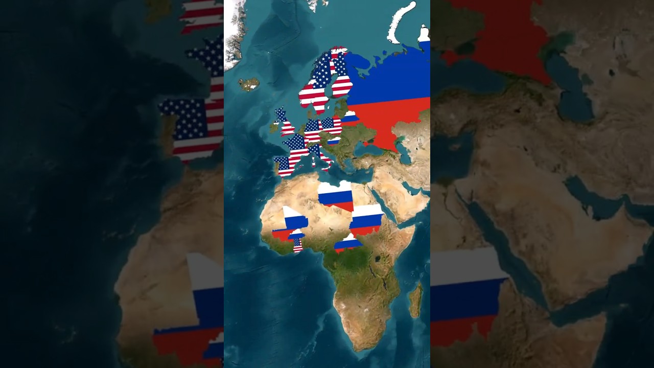 Сборная США 🇺🇸 против сборной России 🇷🇺 #геополитика #карта #союзники