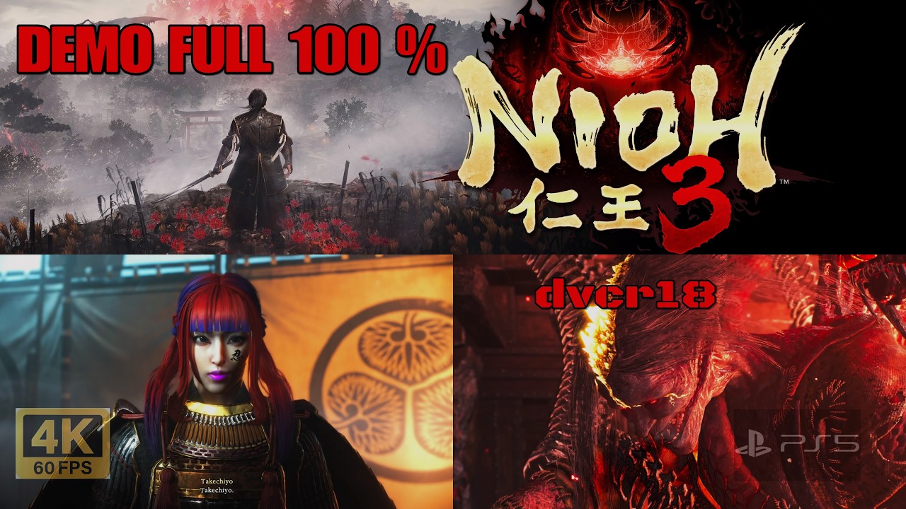 NIOH  3 ALPHA DEMO VERY HARD 2026 (PS5) FULL -DEMO-GAMEPLAY-WALKTHROUGH NO Commentary 4K 60 FPS ITA