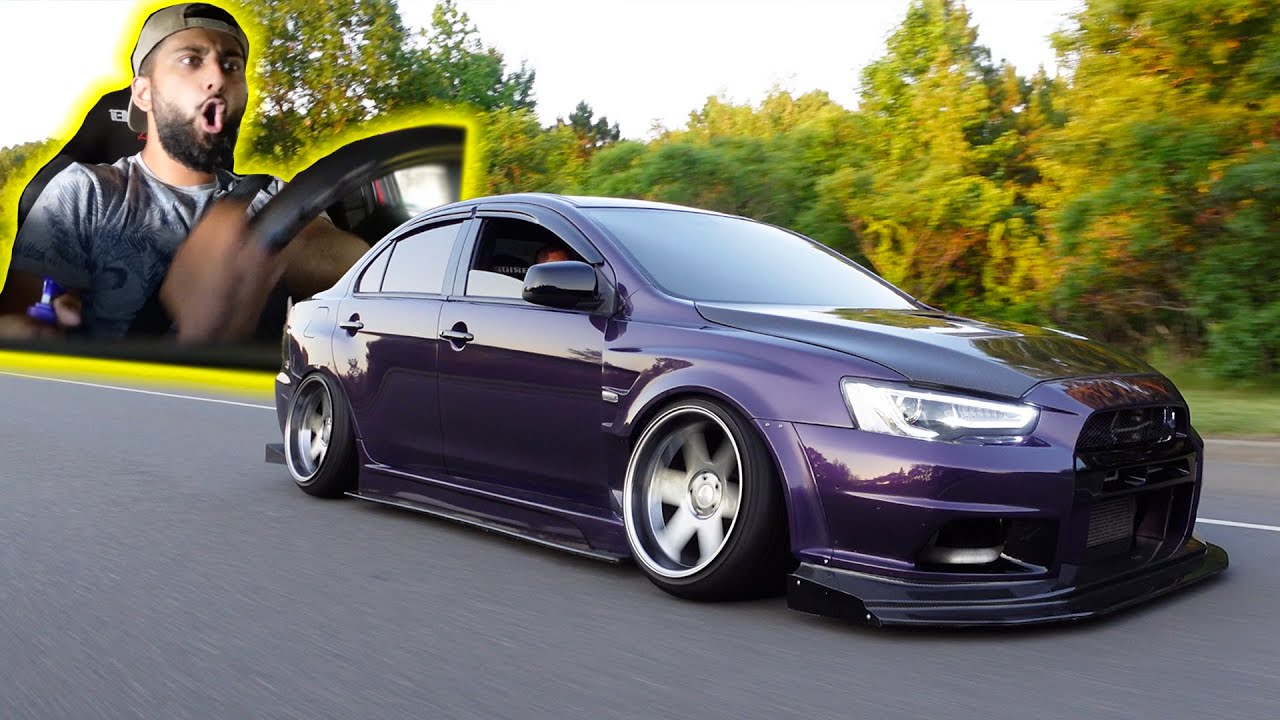 I DROVE A STANCED EVO AND ALMOST DESTROYED IT...