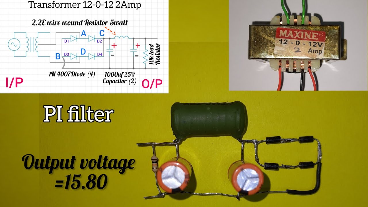 How to make pi filter #pifiter #pureDCvoltage #dcprojects