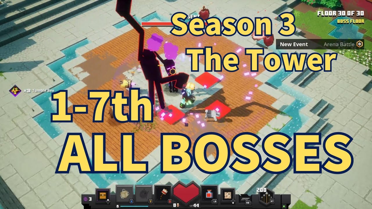 Season 3 - THE TOWER 1-7 All Bosses - Minecraft Dungeons