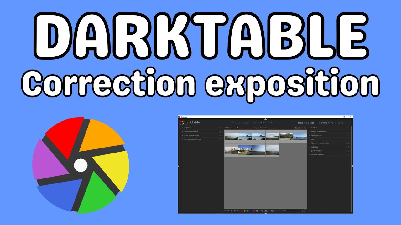 Darktable amélioration du contrate correction des expositions