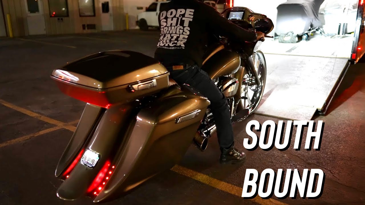 DART PICKIN UP HIS 30&rdquo; ROAD GLIDE BEAST HEADED TO DAYTONA A WHILE BACK.