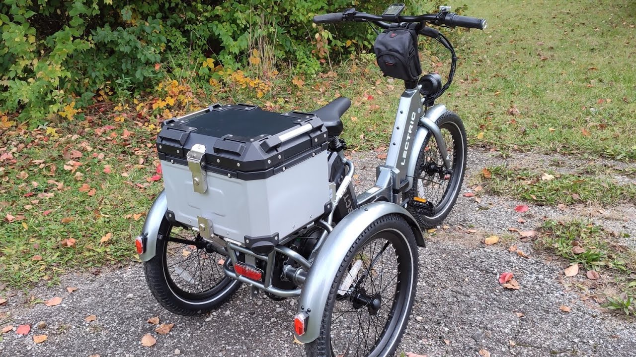 First ride on modded Lectric XP Trike // Oct 26 - Alum Creek Trail, North Central to Otterbein