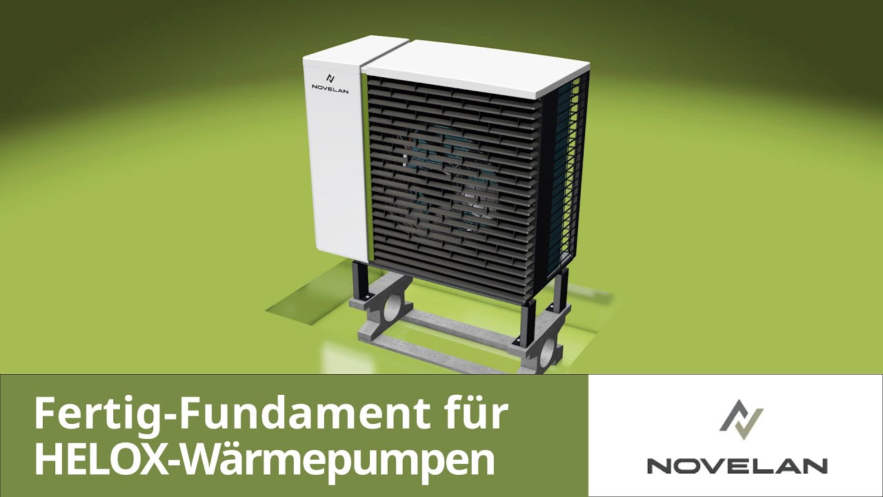 Helox-Bodenfundament von NOVELAN | Die einfache & saubere Lösung für die Wärmepumpe!
