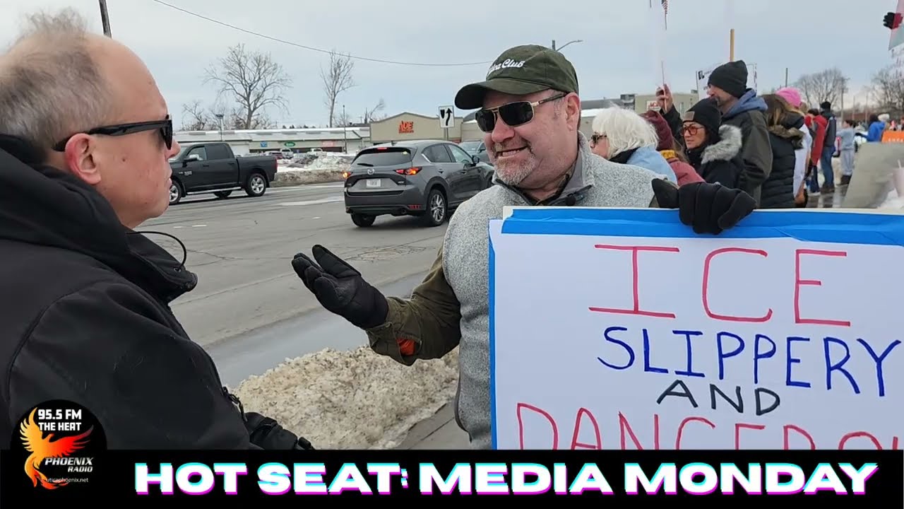 ICE Out For Good protest/rally, 1/10/26, Rome, NY; Ron Klopfanstein for 95.5 FM #ICEOutForGood #ICE