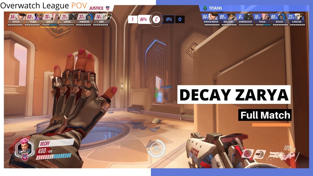 DECAY ZARYA POV | Playoffs - Full Match | Washington Justice vs Vancouver Titans | OWL Season 2020