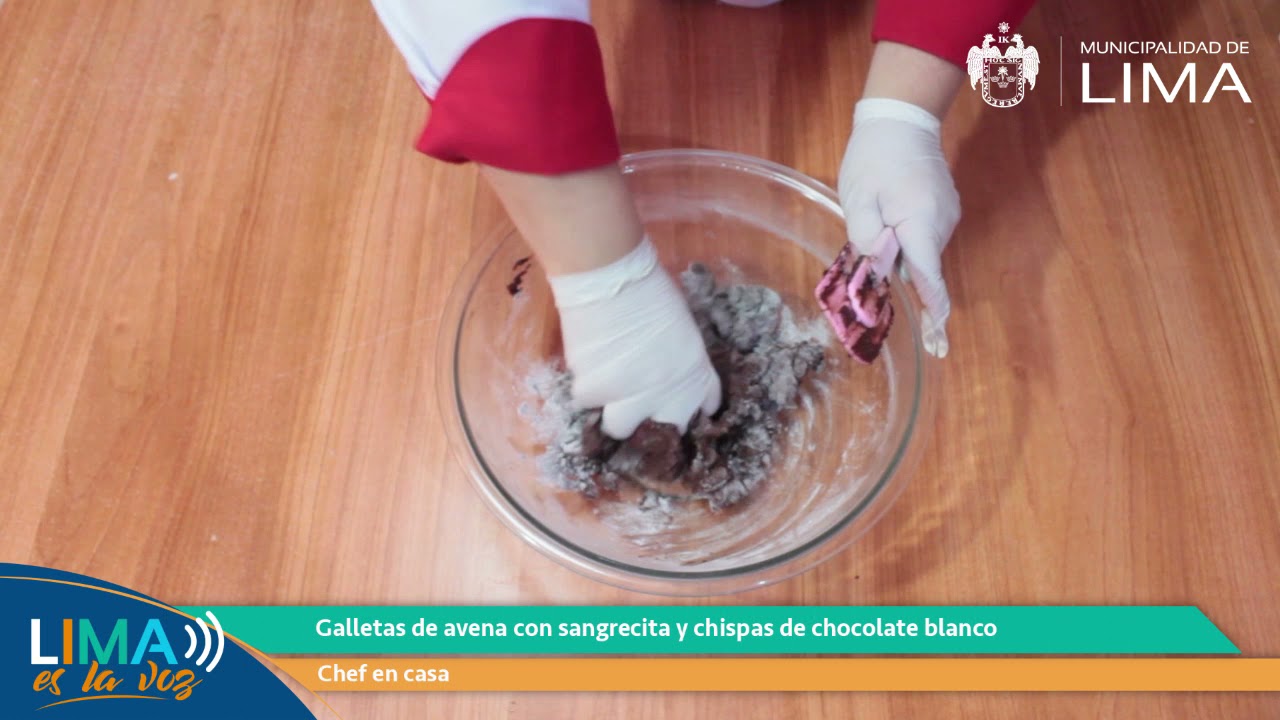 Galletas de avena con sangrecita y chispas de chocolate blanco