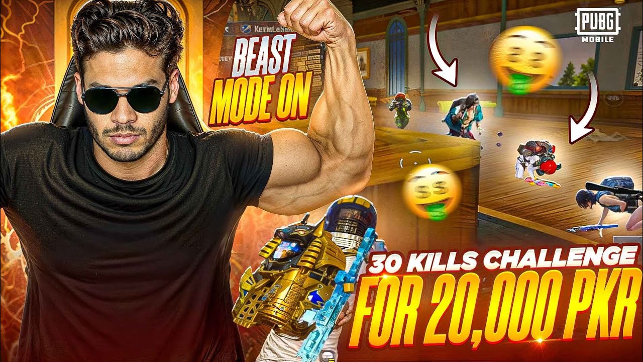 Solo Squad 30 Kills Challenge for 20000 Rupees🥵 Hardest Lobby🔥Smuk Op | PUBG MOBILE