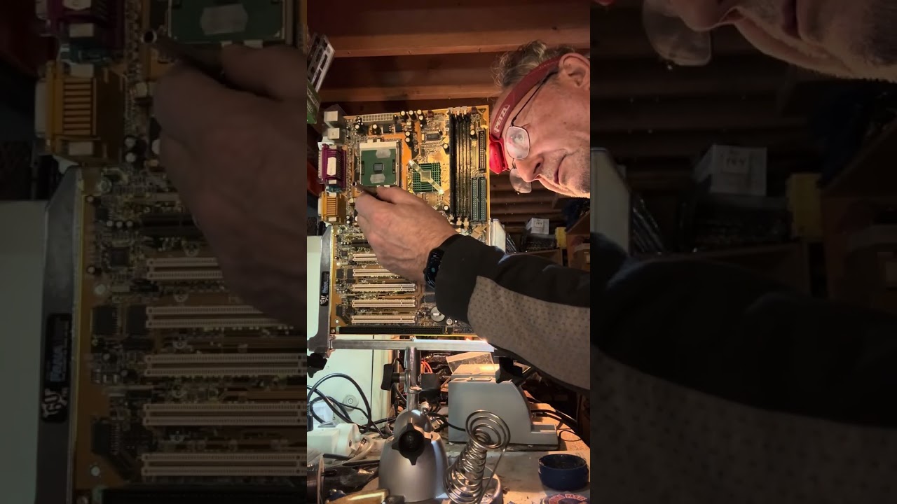Removing Swollen Capacitors from Abit VH6-II –Step-by-Step Desoldering & Recap Prep(Socket370 Retro)
