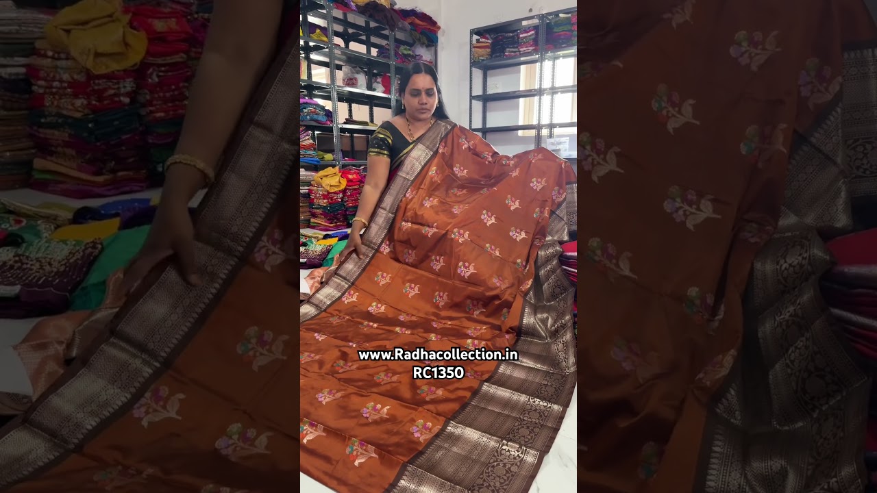 &ldquo;Only 1350Royal Rust Orange & Brown Silk Saree | Perfect for Weddings & Festivals&rdquo;