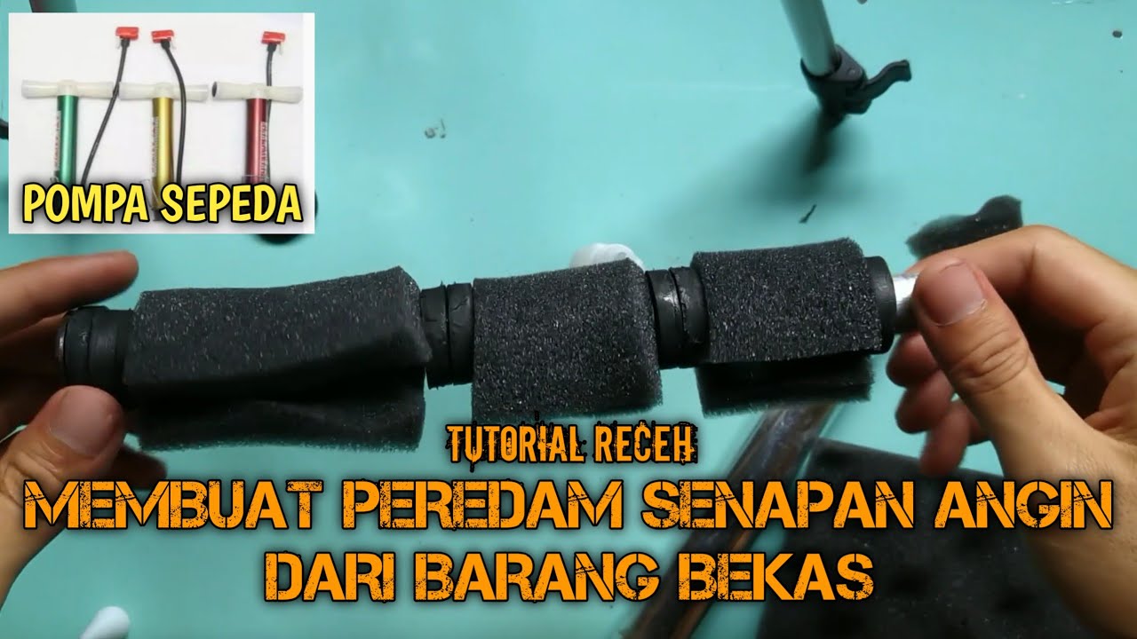 TUTORIAL RECEH || MEMBUAT PEREDAM DARI POMPA SEPEDA