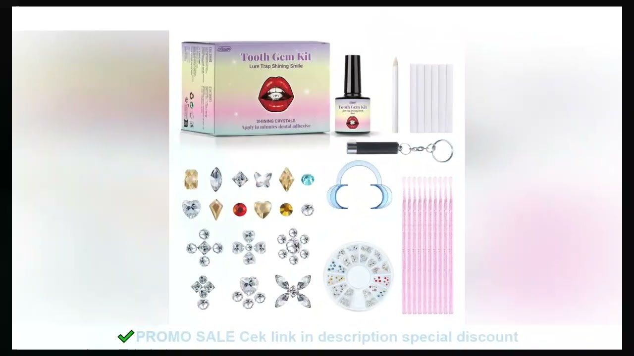 DIY Teeth Gems Kit With Glues And Light Teeth Anti-drop Clear Precious Stone Jewelry Decoration Glit