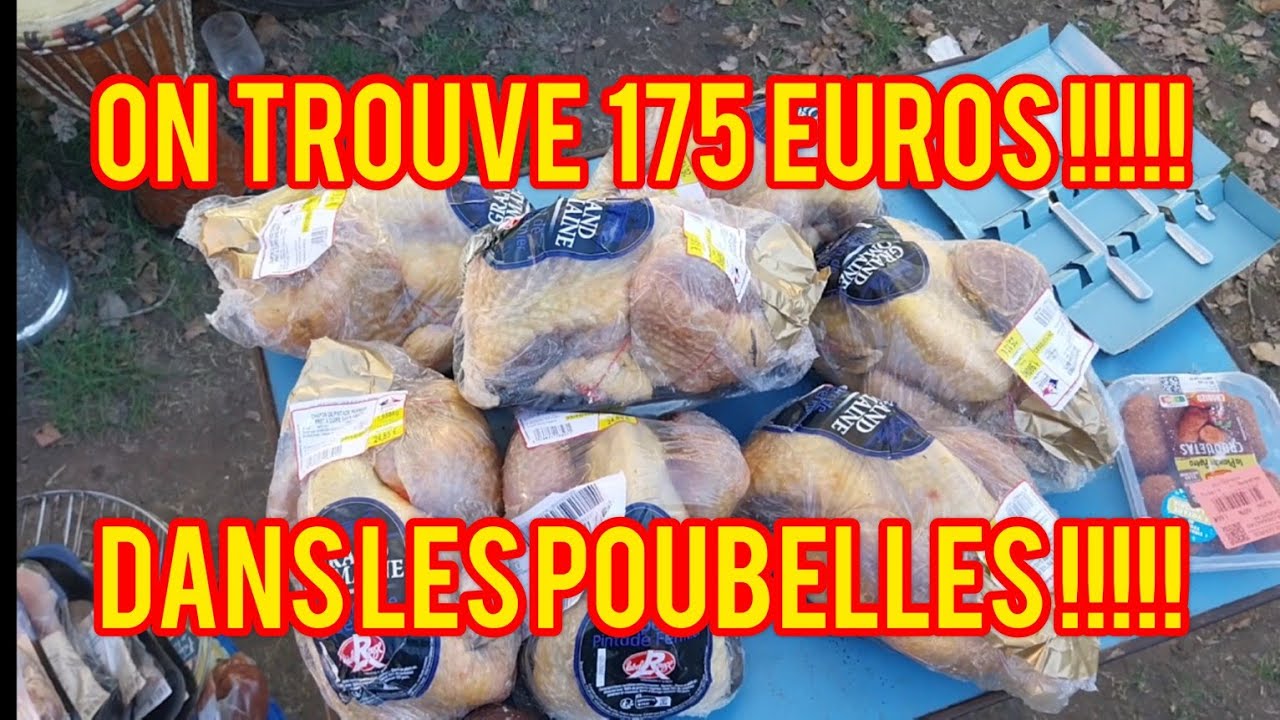 ON TROUVE 175 EUROS DE PINTADES DANS LES POUBELLES !!!!!!!!! 👍