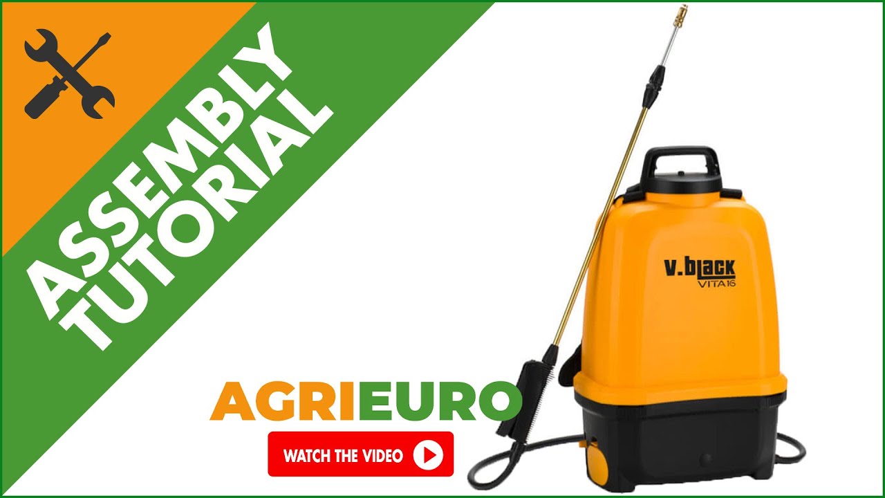 Volpi V-BLACK VITA 16 Electric Backpack Sprayer Pump - Assembly Tutorial Video