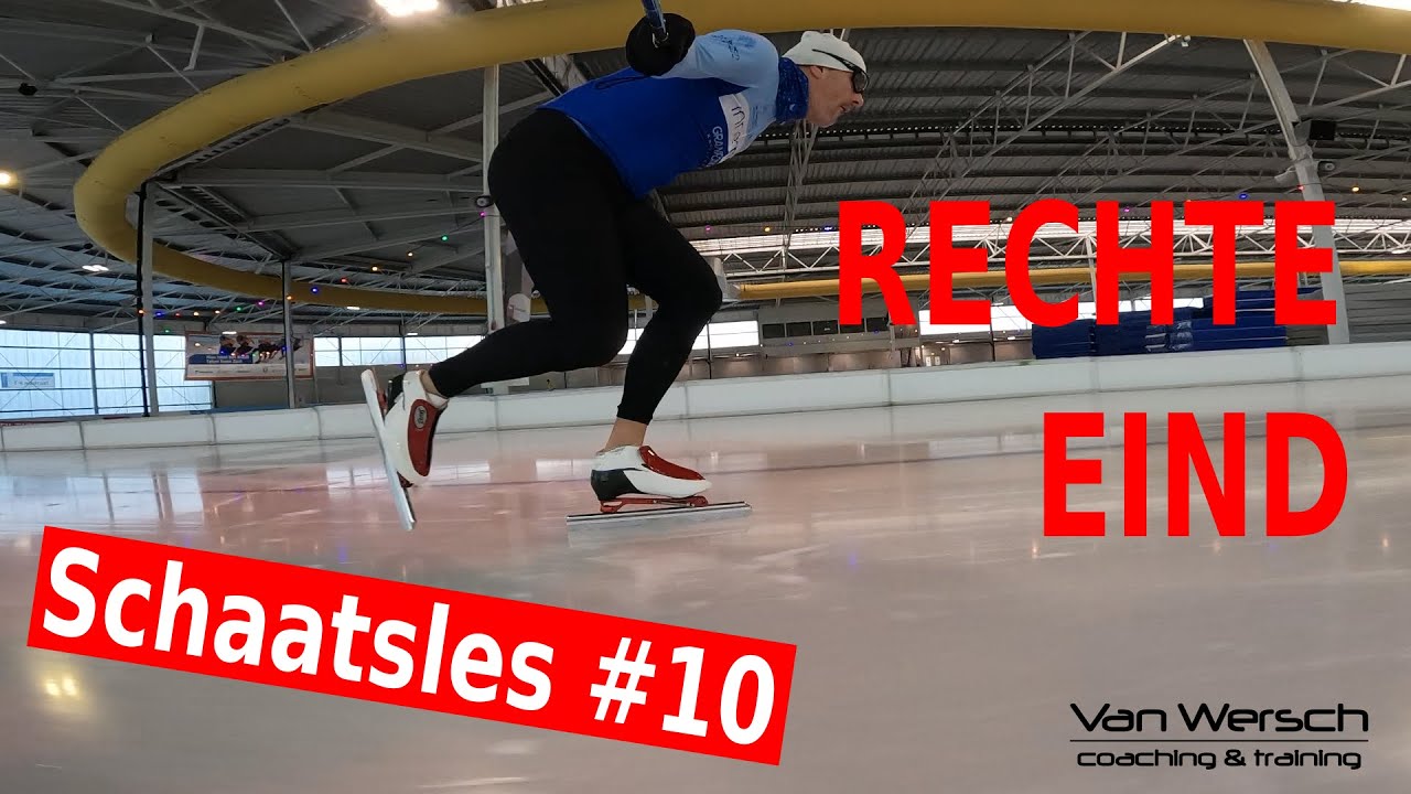 RECHTE eind, erboven komen, maar NIET erover: schaatstechniek #10