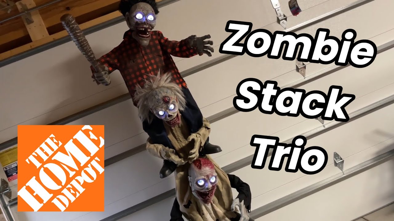 Zombie Stack Trio Set Up + Review | The Home Depot Halloween Animatronic