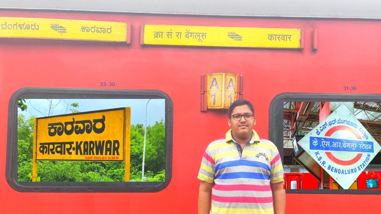 Karwar To Banglore full Journey In 16596 panchaganga Express  in  2nd A/C 😍