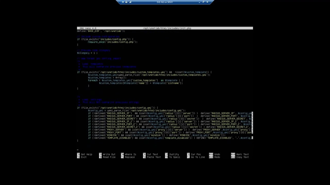 Corrigindo o erro PHP Warning:  file_get_contents(/opt/unetlab/platform):