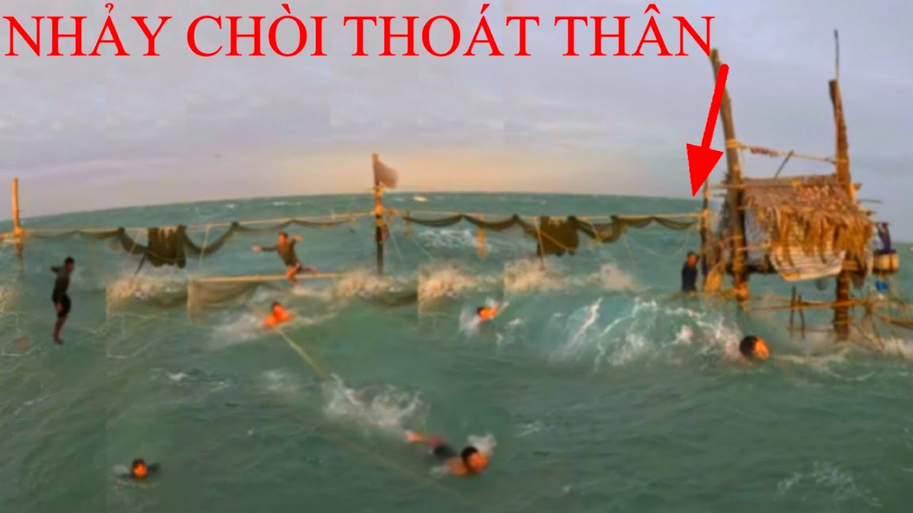 ĐÁY CHÒI  HÀNG KHƠI | GẶP “SÓNG TO” | NGƯ DÂN NHẢY “ CHÒI “ THOÁT THÂN 