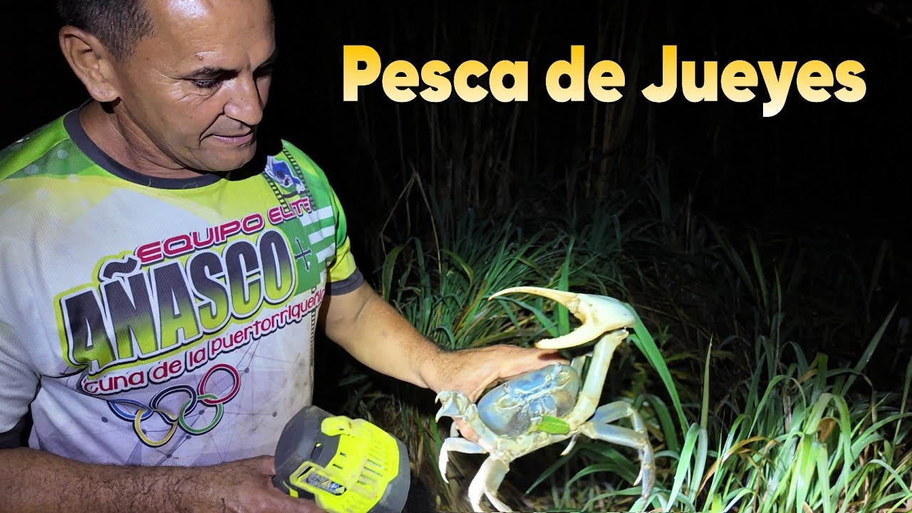 Pescando Jueyes en Añasco, Puerto Rico