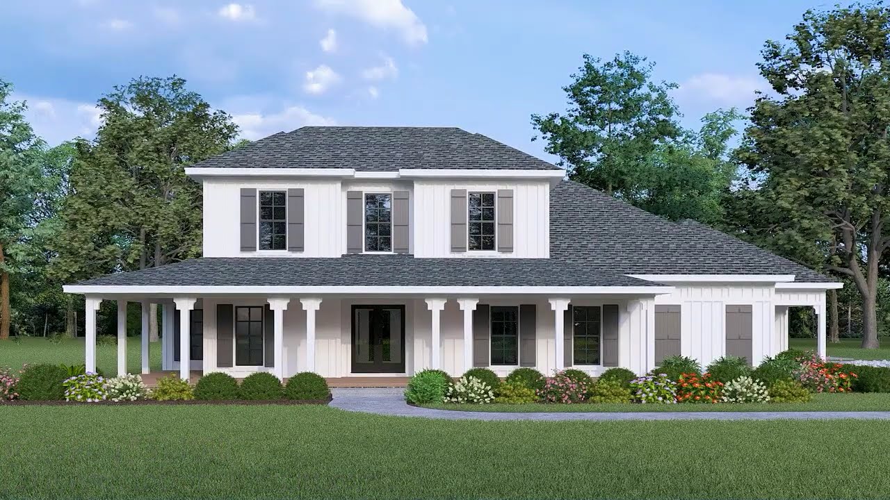 4-Bed Southern Farmhouse Plan with In-Law Suite - House Plan 55241BR - Architectural Designs