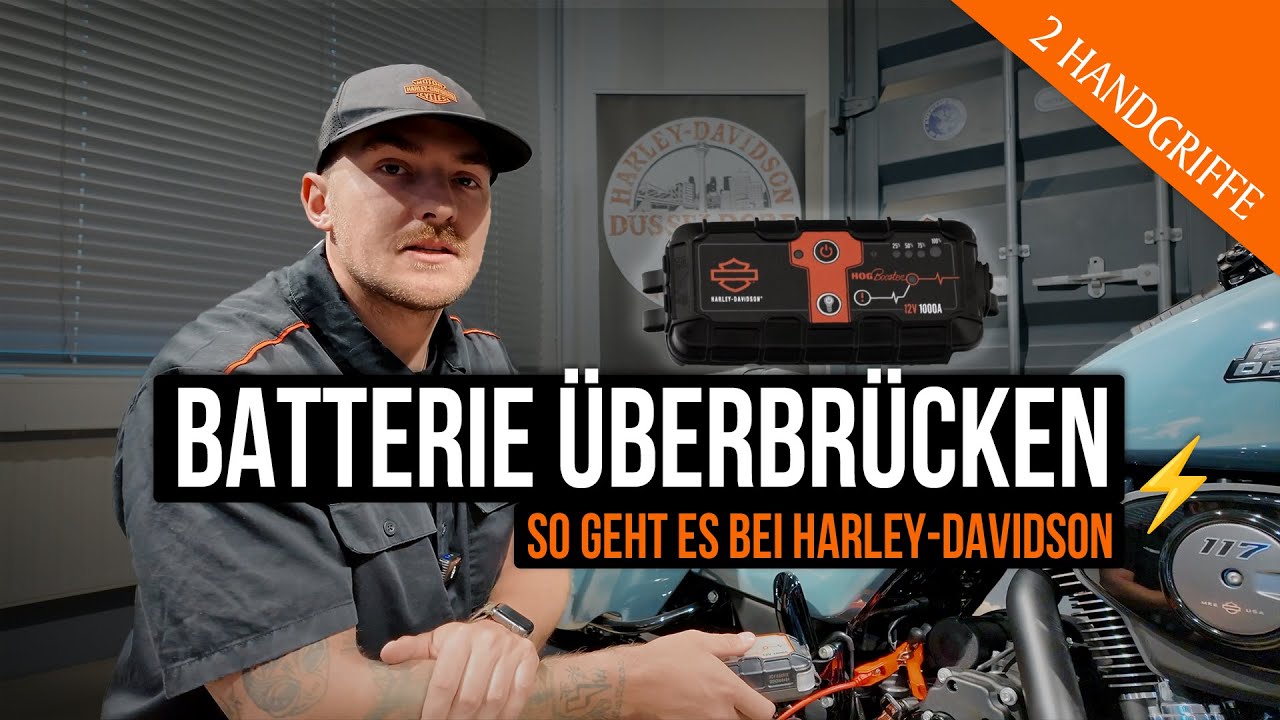 2-Handgriffe - Wie überbrücke ich eine leere Batterie an meiner Harley-Davidson?