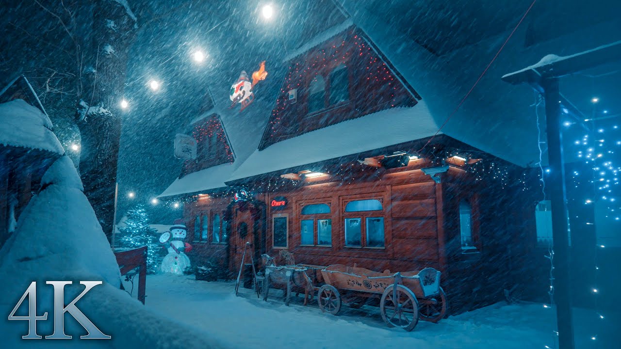 Heavy Snowfall 🌨️ in Zakopane, Poland 🇵🇱 Walk through the Snow-covered City ❄️