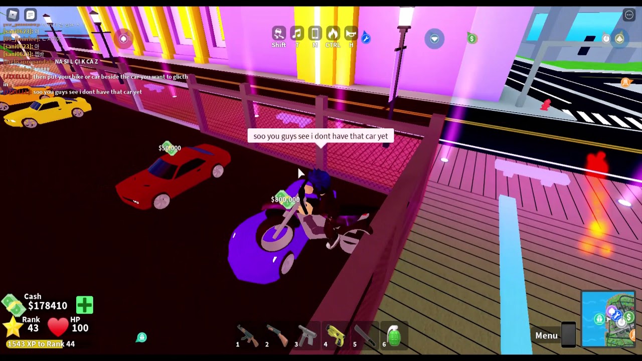 how to glitch to cars for free in mad city