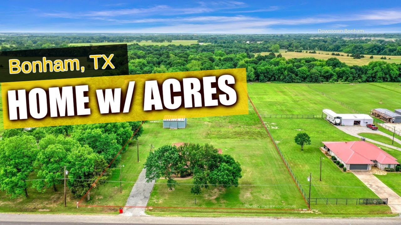 HOME WITH ACREAGE IN BONHAM, TEXAS