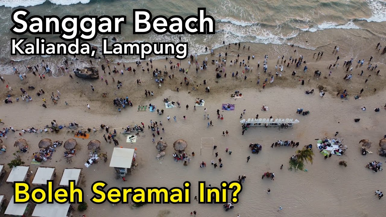 Pantai SANGGAR Beach Kalianda, Lampung Selatan | Wisata Gak Pakai Mahal, Suasana Pantai Nyaman